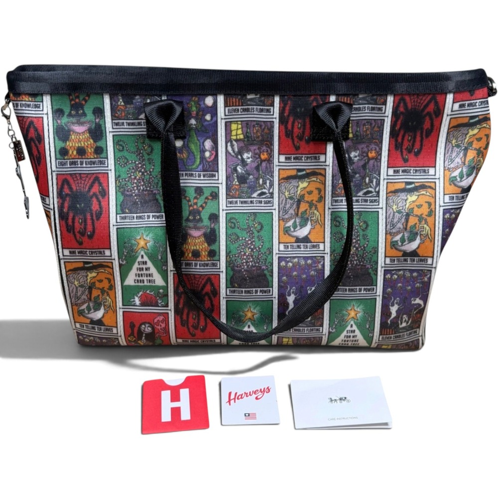 Harveys Seatbelt Tote Bag Multi Nightmare Before Christmas Fortune Tarot Bag EUC